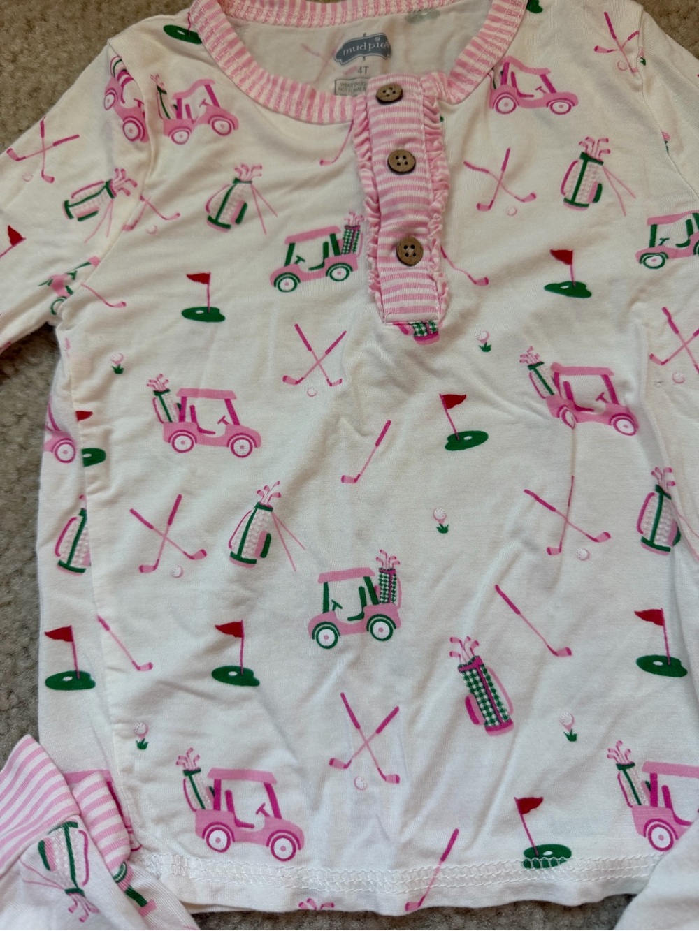 MudPie Golf Pajamas 4T